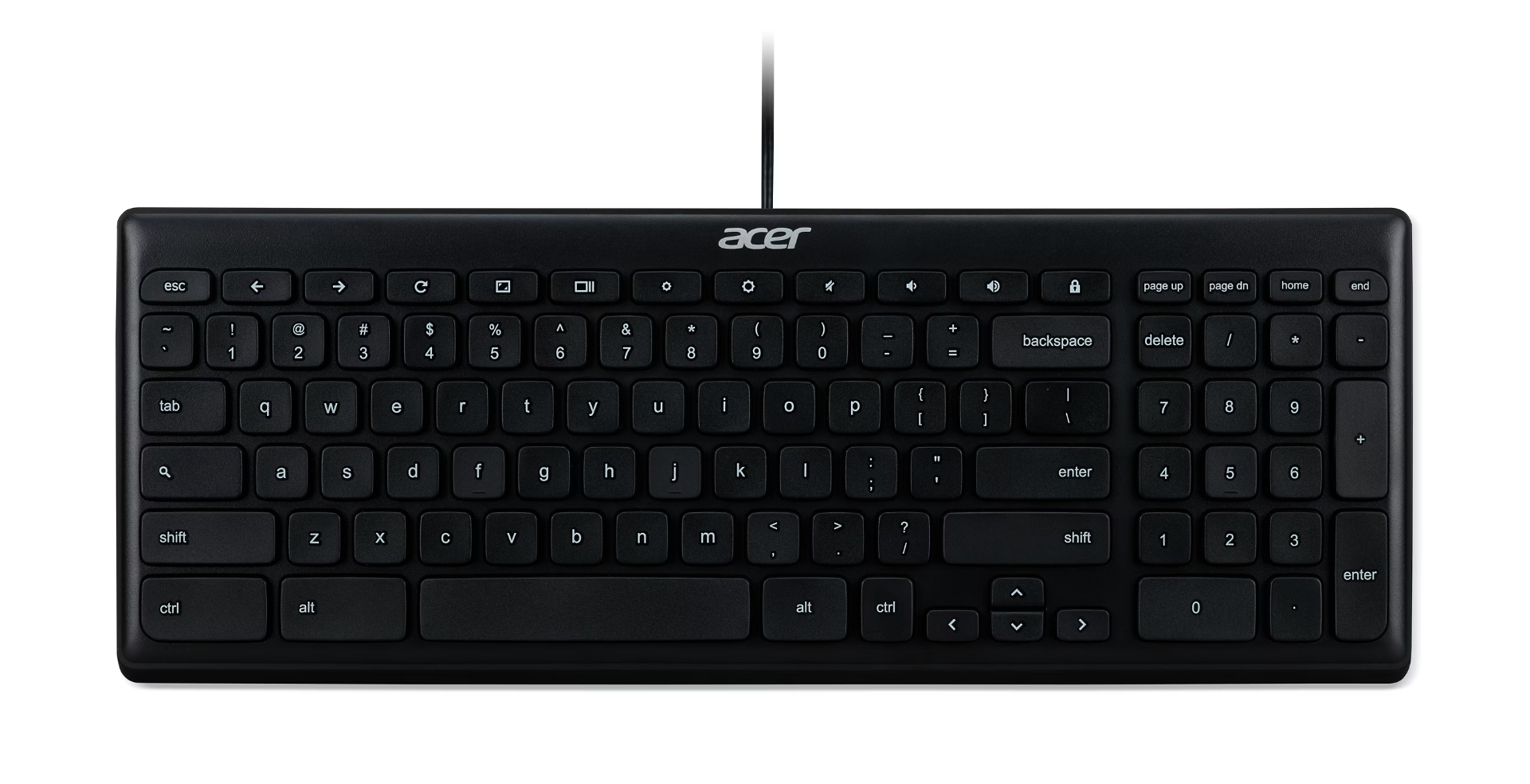 Acer AKW900 - Keyboard - Wired - US International - Black