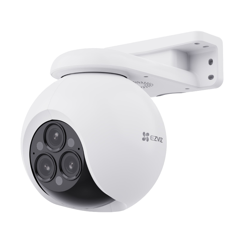 EZVIZ - Smart Home Wi-Fi Camera - CS-H80f - 4 MP+4 MP+4 MP - 2.8-12mm/F1.6 - IP67 - H.265/H.264 - Micro SD, Max. 512 GB