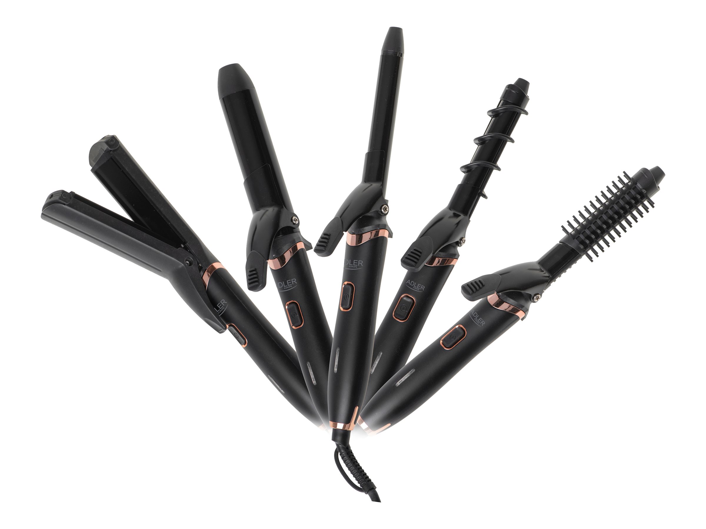Adler Hair Styling Set 5-in-1 - AD 2028 - Ceramic heating system - 1200 W - Black