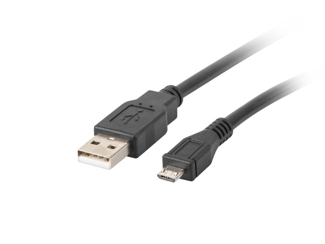 Lanberg - USB Micro (M) to USB-A (M) 2.0 Cable - CA-USBM-10CC-0018-BK