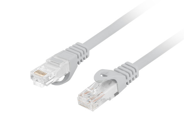 Lanberg - Patchcord Cat.6 UTP LSZH CU - PCU6-10CU-0050-S - 0.5 m - Gray