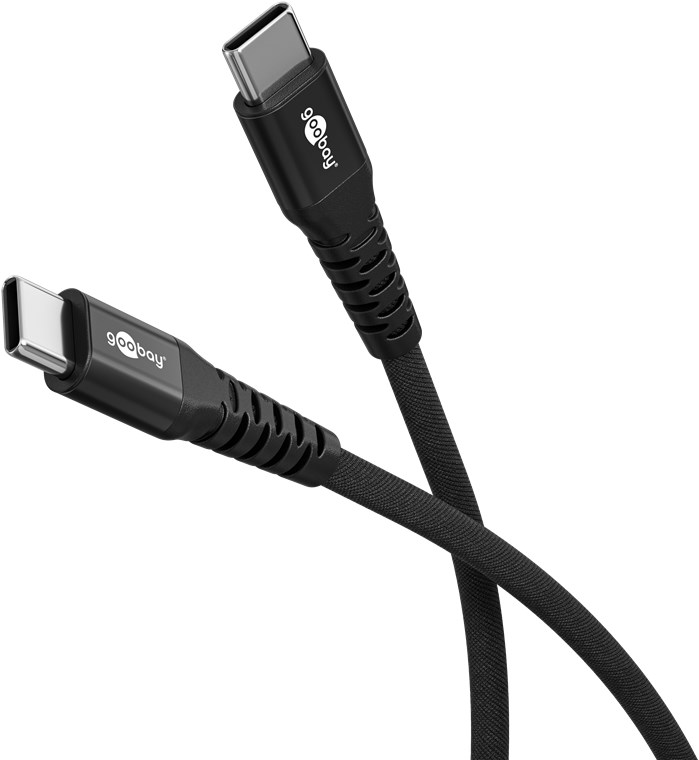 Goobay - USB-C Supersoft Textile Cable with Metal Plugs - 73954