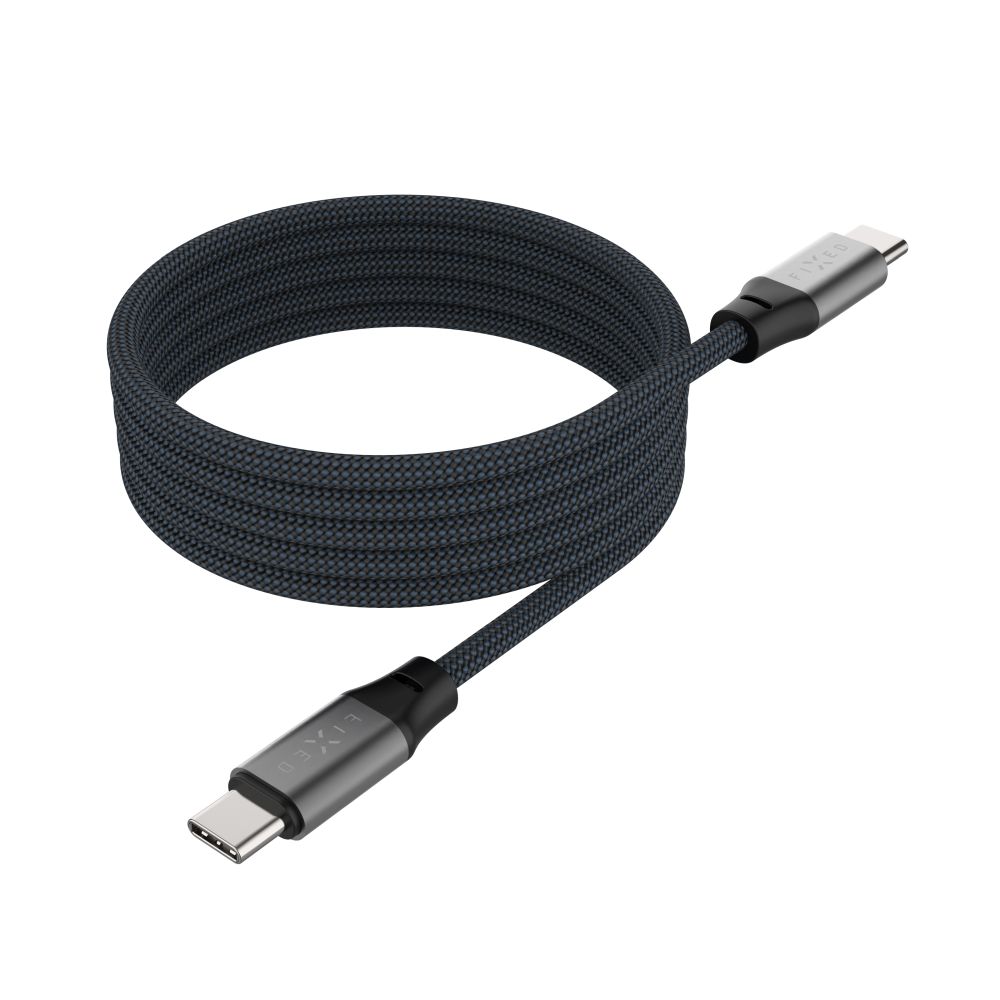 Fixed - Magnetic Braided Cable USB-C/USB-C, USB 2.0, Gray - FIXDBM-CC2-GR