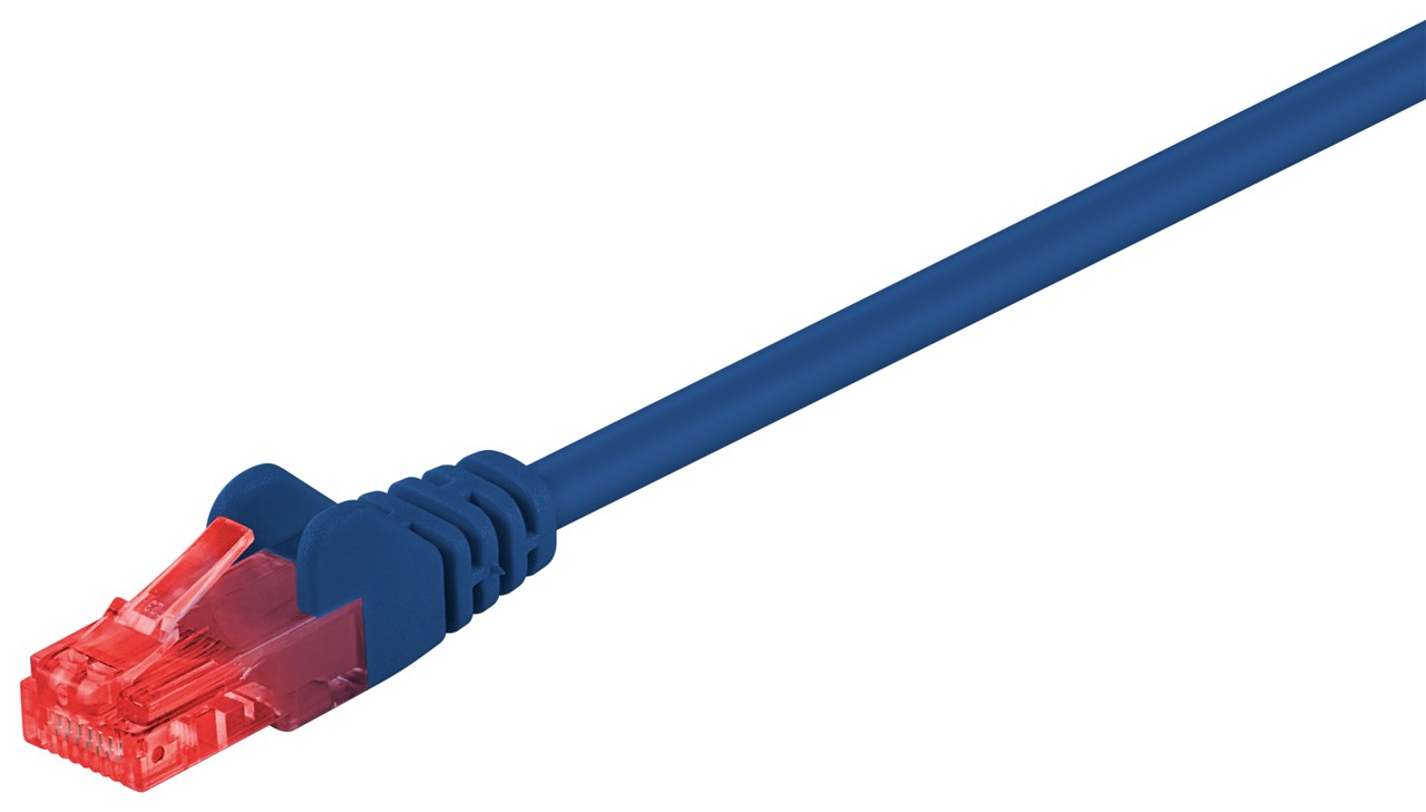 Goobay CAT 6, U/UTP - Patch cord - Blue