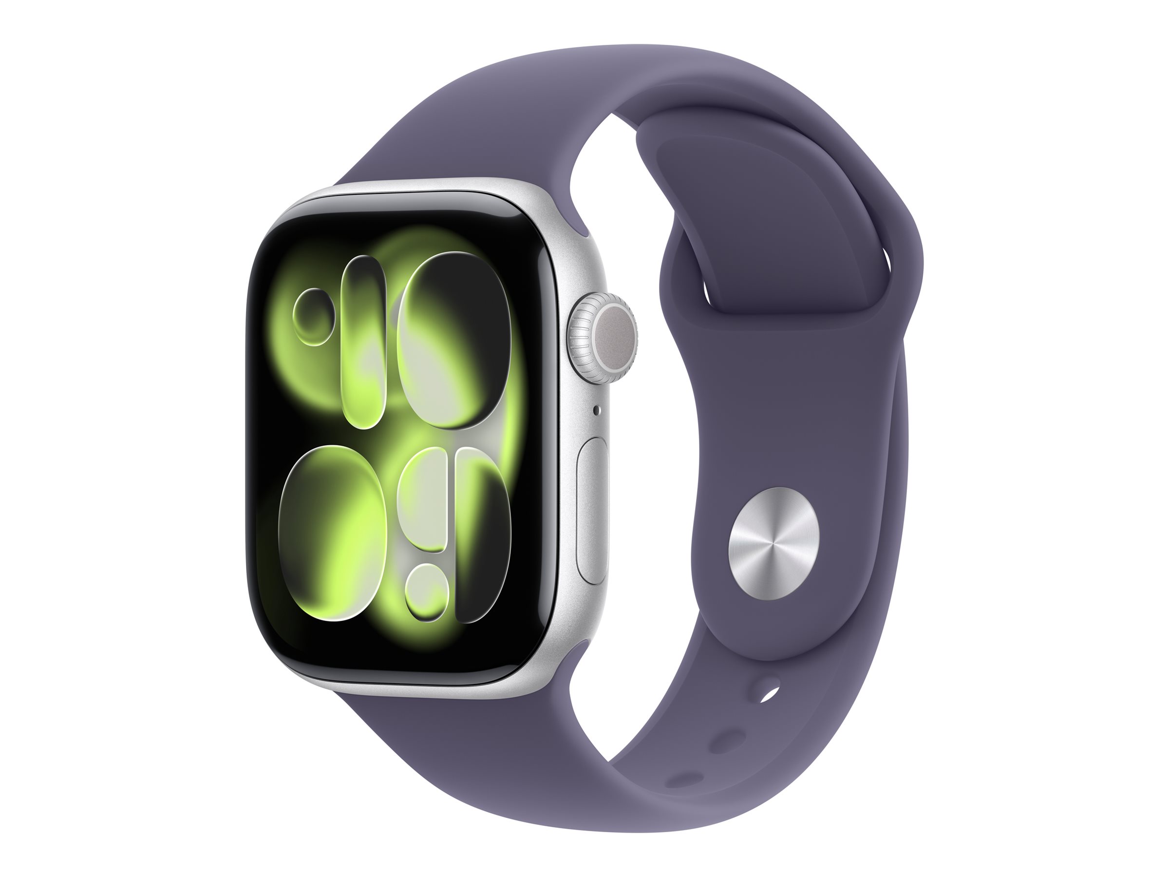 Apple Watch Series 11 GPS + Cellular 42mm Silver Aluminium Case with Purple Fog Sport Band - M/L - Apple