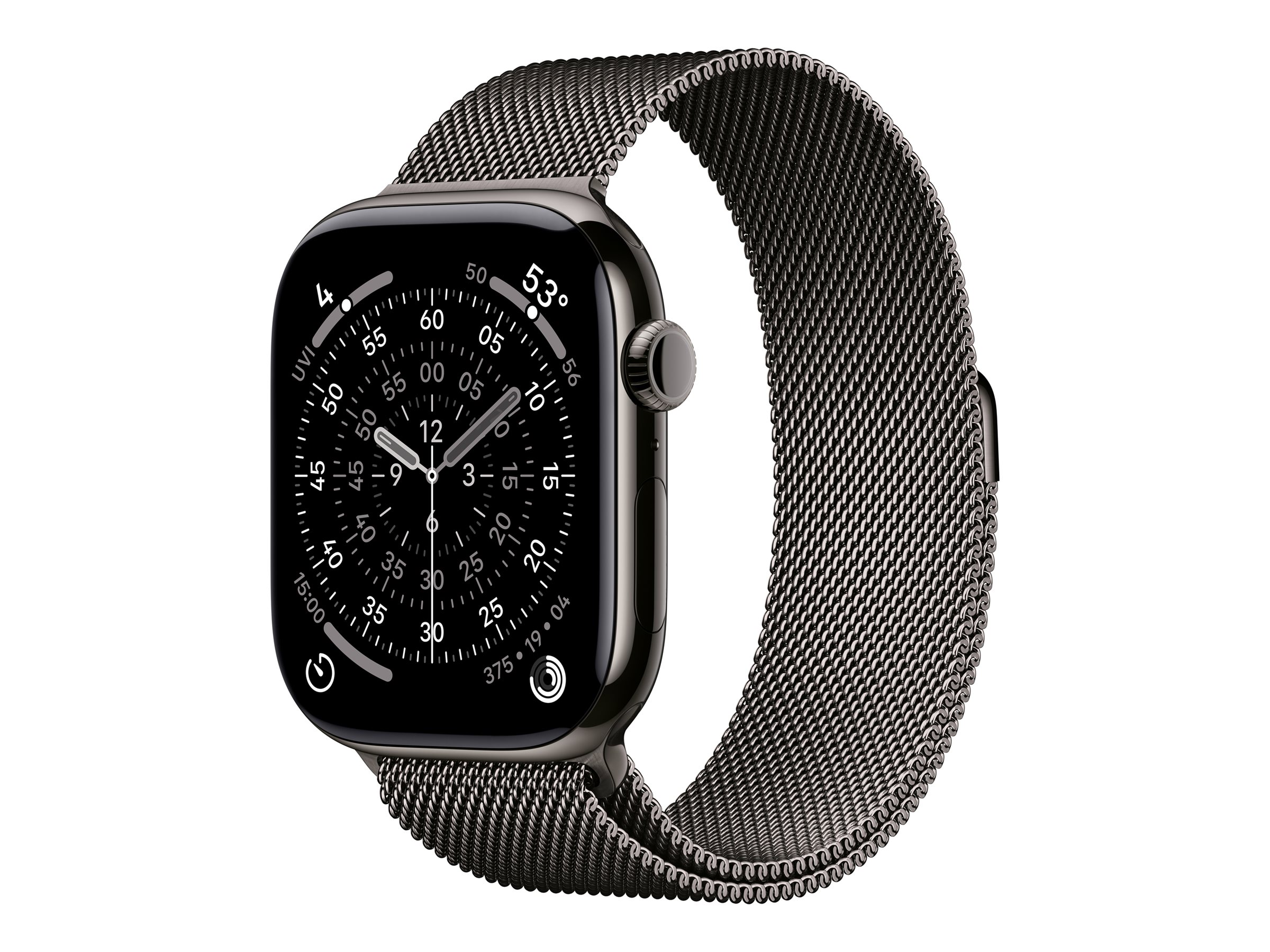 Apple Watch Series 11 GPS + Cellular 46mm Slate Titanium Case with Slate Milanese Loop - M/L - Apple