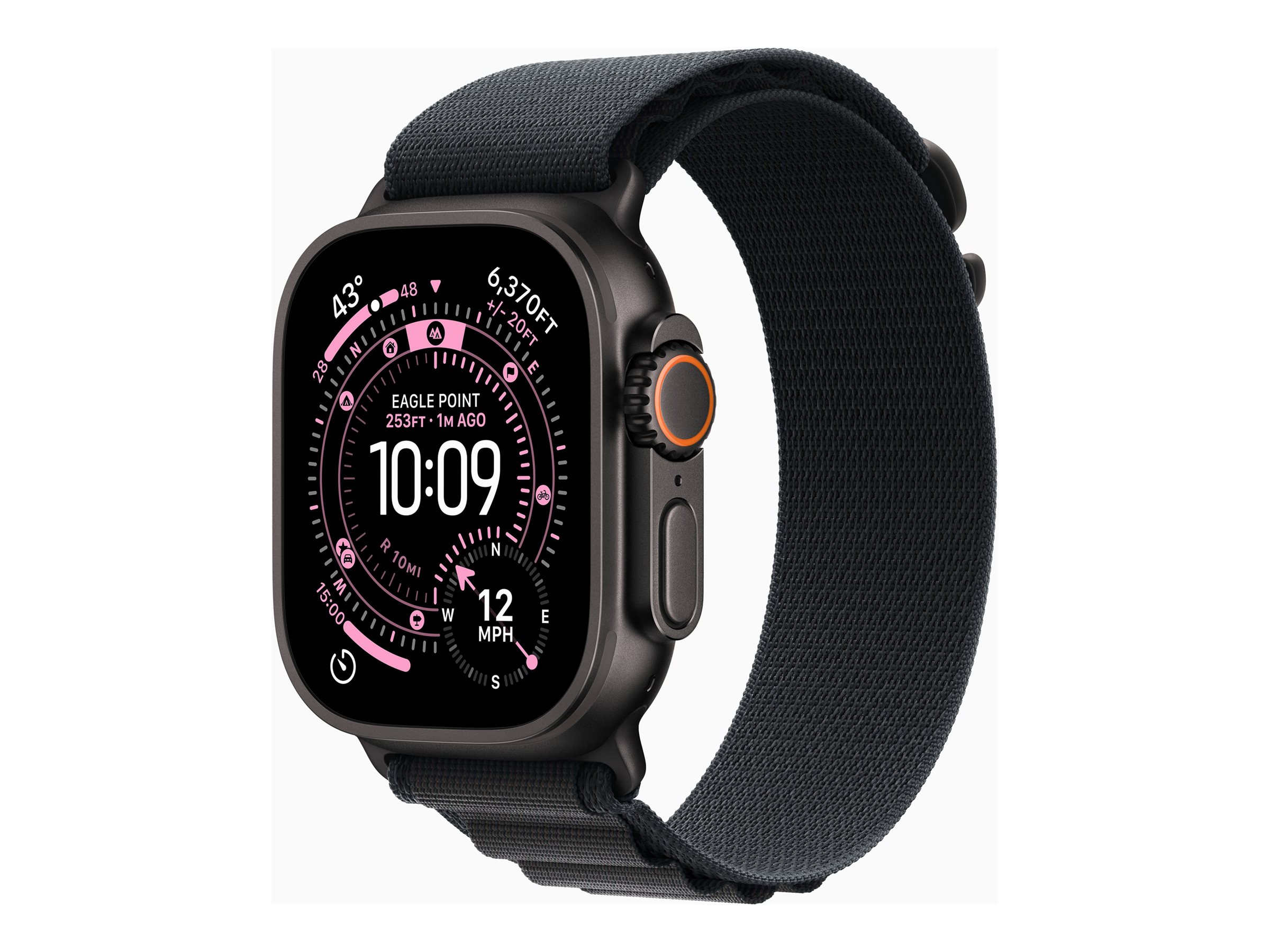 Apple Watch Ultra 3 GPS + Cellular 49mm Black Titanium Case with Black Alpine Loop - Large - Apple