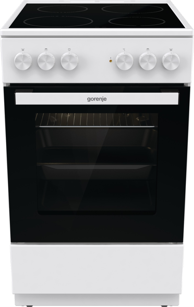 Gorenje Cooker - GEC5A21WG-B - Hob type Electric - Oven type Electric - White - Width 50 cm - Grilling - Depth 59.4 cm - 68 L
