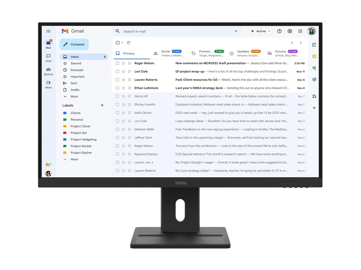 Lenovo - ThinkVision E27-40 - 27 " - IPS - 16:9 - 100 Hz - 4 ms - 1920 x 1080 pixels - 300 cd/m² - HDMI ports quantity 1 - Warranty 36 month(s)