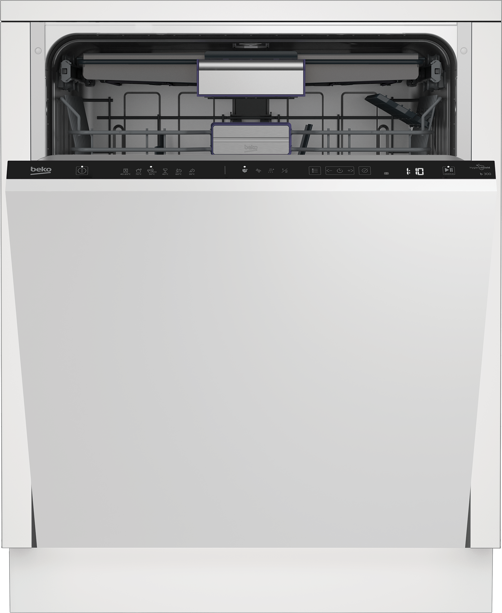 BEKO Dishwasher - BDIN36532 - Built-in - Width 60 cm - Number of place settings 15 - Number of programs 6 - Energy efficiency class D - Display - White