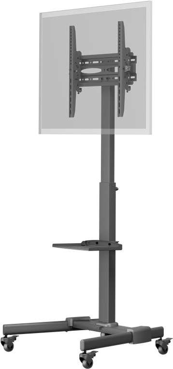Goobay Floor stand - TV Presentation Stand Basic, Size L - Height adjustment - 37-70 " - Maximum weight (capacity) 35 kg - Black