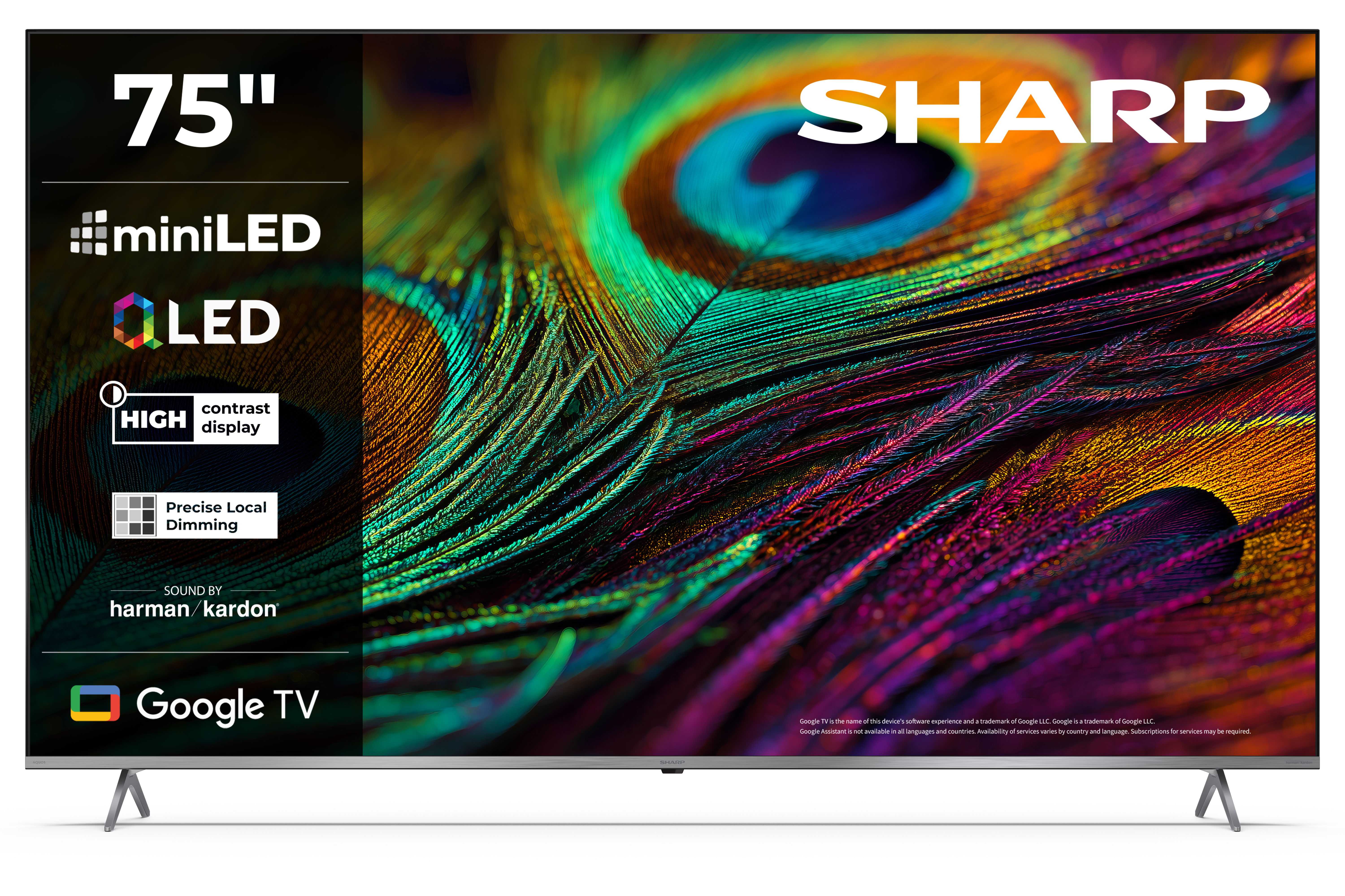 Sharp 4K QLED TV - 75JP7265E - 75 - Smart TV - Google TV - UHD