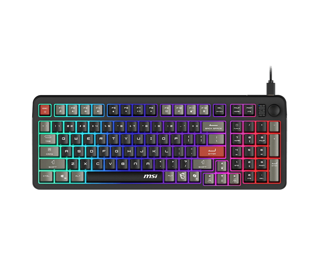 MSI FORGE GK110 US - Gaming keyboard - Wired - US - Membrane - Black