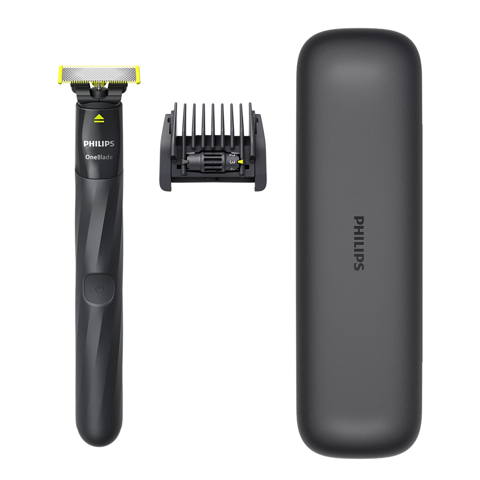 Philips - Shaver - OneBlade QP1424/65 - Operating time (max) 30 min - Wet & Dry - NiMH - Charcoal Grey