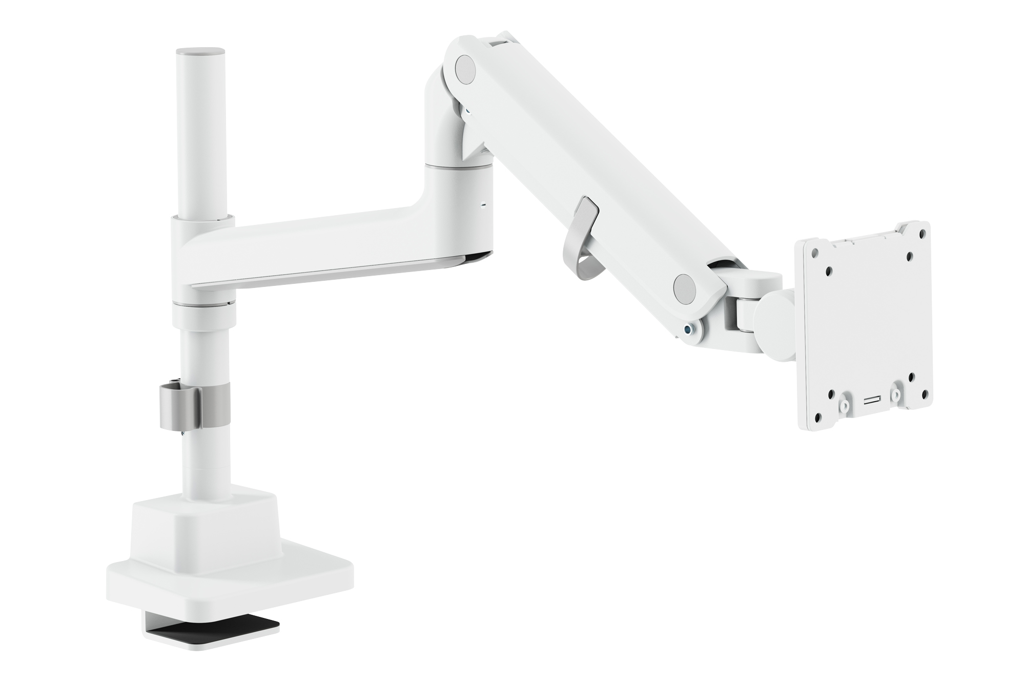 Digitus Desk Mount - DA-90476 Single Monitor Mount - Height, tilt, pivot, rotation, depth - 57 " - Maximum weight (capacity) 27 kg - White