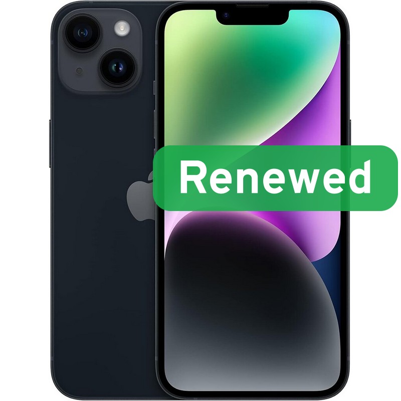 Apple Renewed Grade C - Apple iPhone 14 - Midnight - 6.1 " - Super Retina XDR - A15 Bionic - 6 GB - 128 GB - iOS