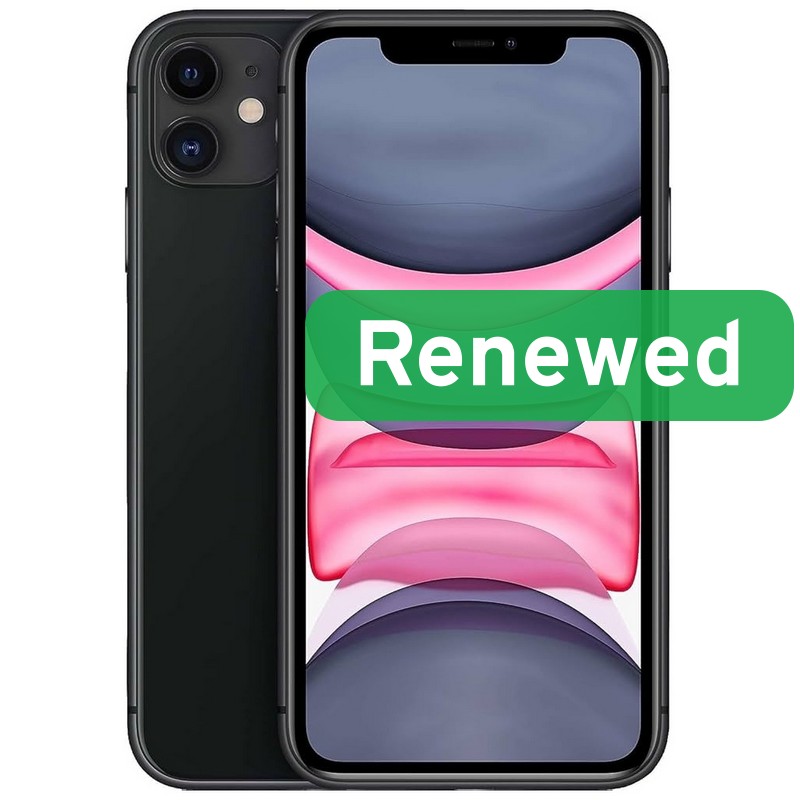 Apple Renewed Grade B - Apple iPhone 11 LTE - Black - 6.1 " - Liquid Retina IPS - 128 GB - iOS