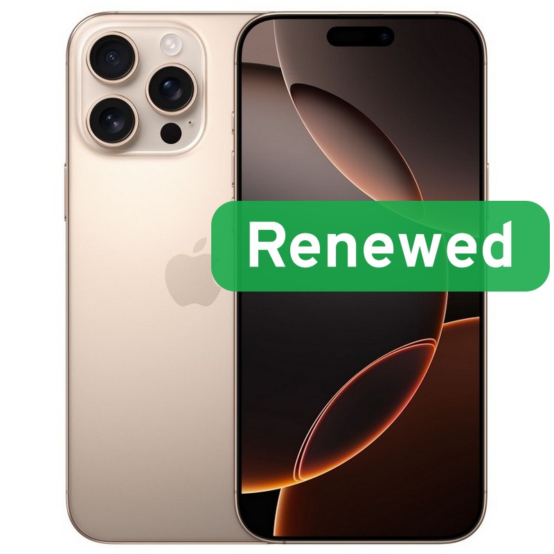 Apple Renewed Grade A - Apple iPhone 16 Pro Max - Desert Titanium - 6.9 " - OLED - 256 GB - 5G - iOS