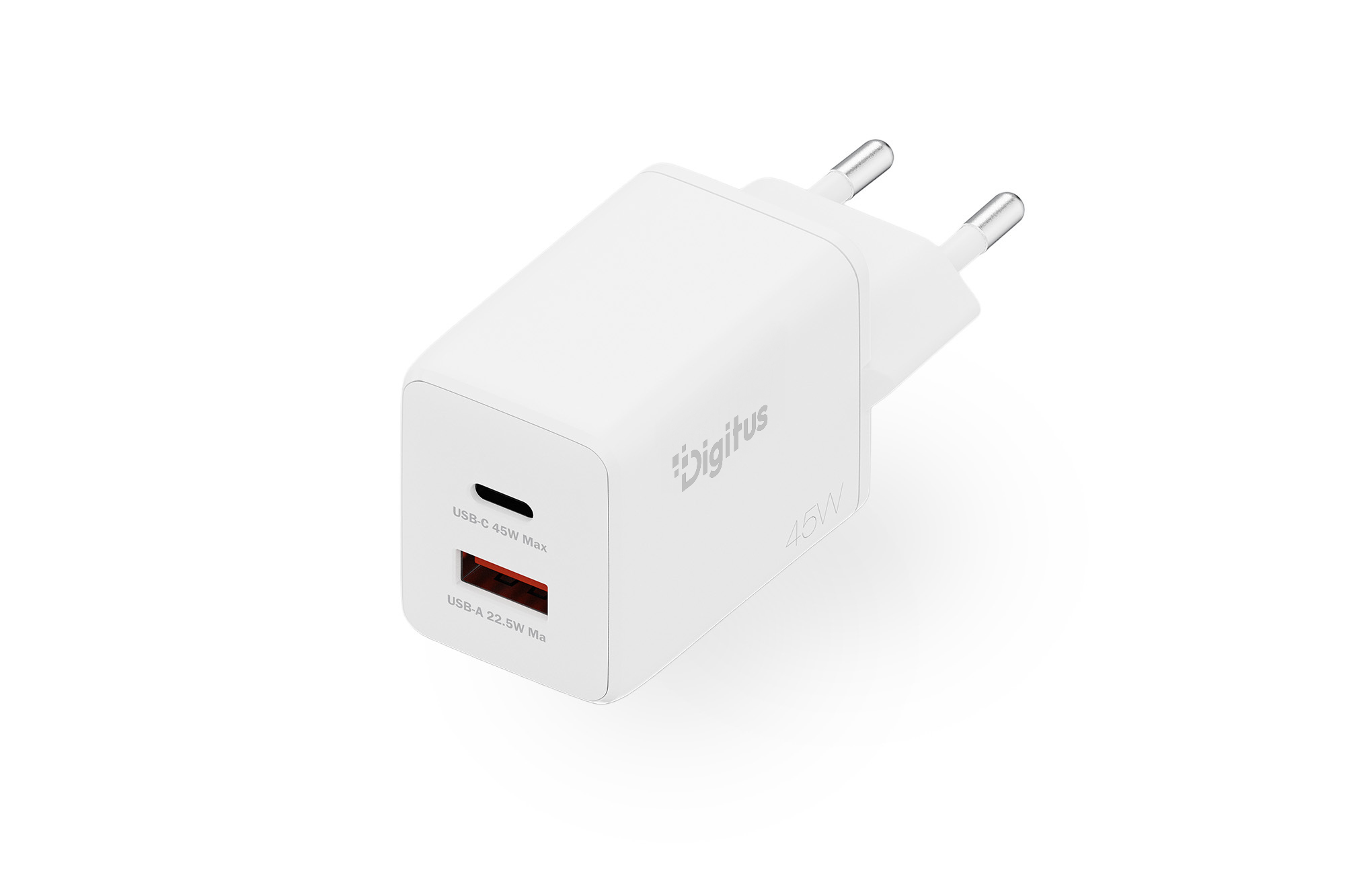 Digitus USB GaN Charger 45W, 1x USB-C, 1x USB-A - DA-10302