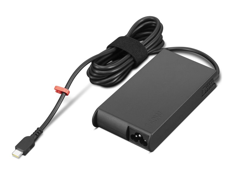 Lenovo ThinkPad Mobile Workstation 140W USB-C GaN Slim AC Adapter-EU - 1 x 24 pin USB-C - 140 W - 28 V - Power adapter