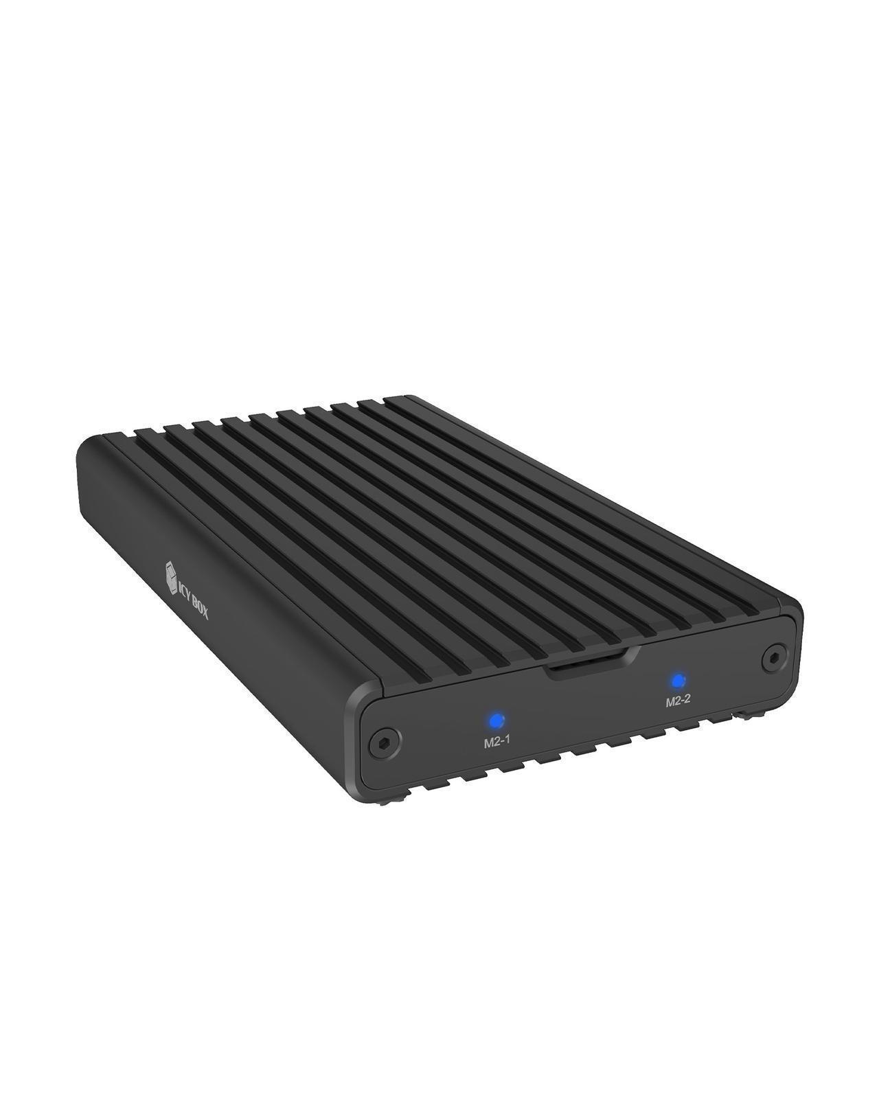 Raidsonic IB-2817M-C32 - Enclosure for 2x NVMe SSD with USB 3.2 Gen 2x2 Type-C connection