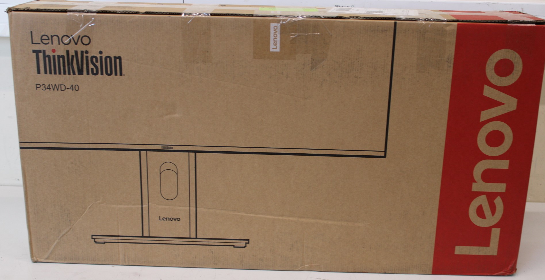 Lenovo SALE OUT. ThinkVision - P34WD-40 - 34 " - IPS - 21:9 - 120 Hz - 4 ms - 3440x1440 pixels - 350 cd/m² - HDMI ports quantity 1 - Eclipse black - Warranty 36 month(s) - DAMAGED PACKAGING