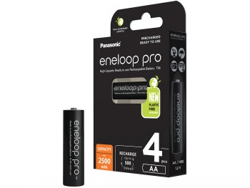 Panasonic - Rechargeable Batteries - ENELOOP BK-3HCDEC4BE - AA - 2500 mAh - 4 pc(s)
