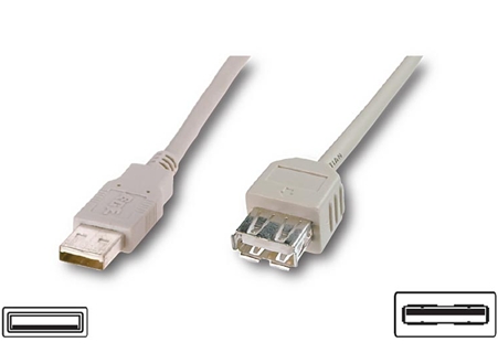 Logilink - USB 2.0 extensio cable, - USB-A to USB-A USB A female - USB A male