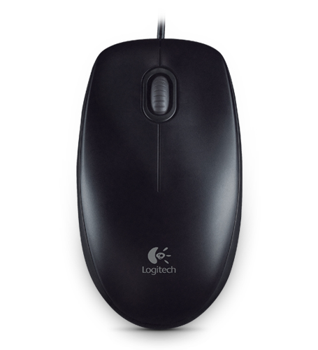 Logitech - Mouse - B100 - Wired - Black