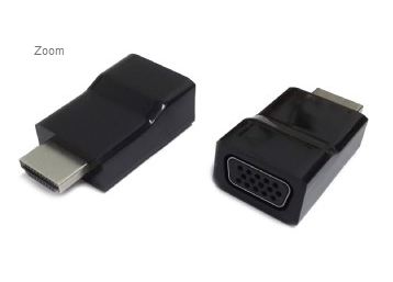 Gembird - HDMI to VGA adapter, single port - Black - HDMI - VGA