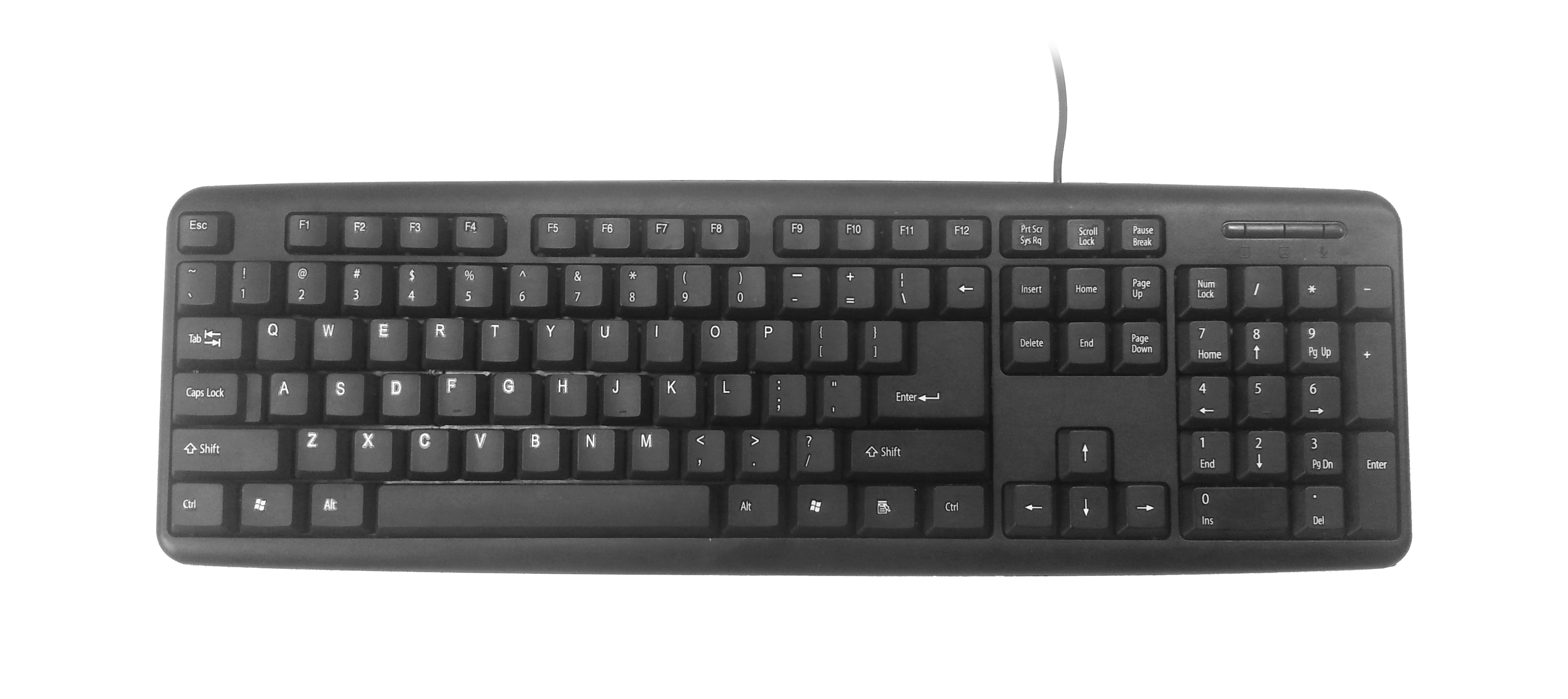 Gembird - KB-U-103-RU - Standard - Wired - EN/RU - Black