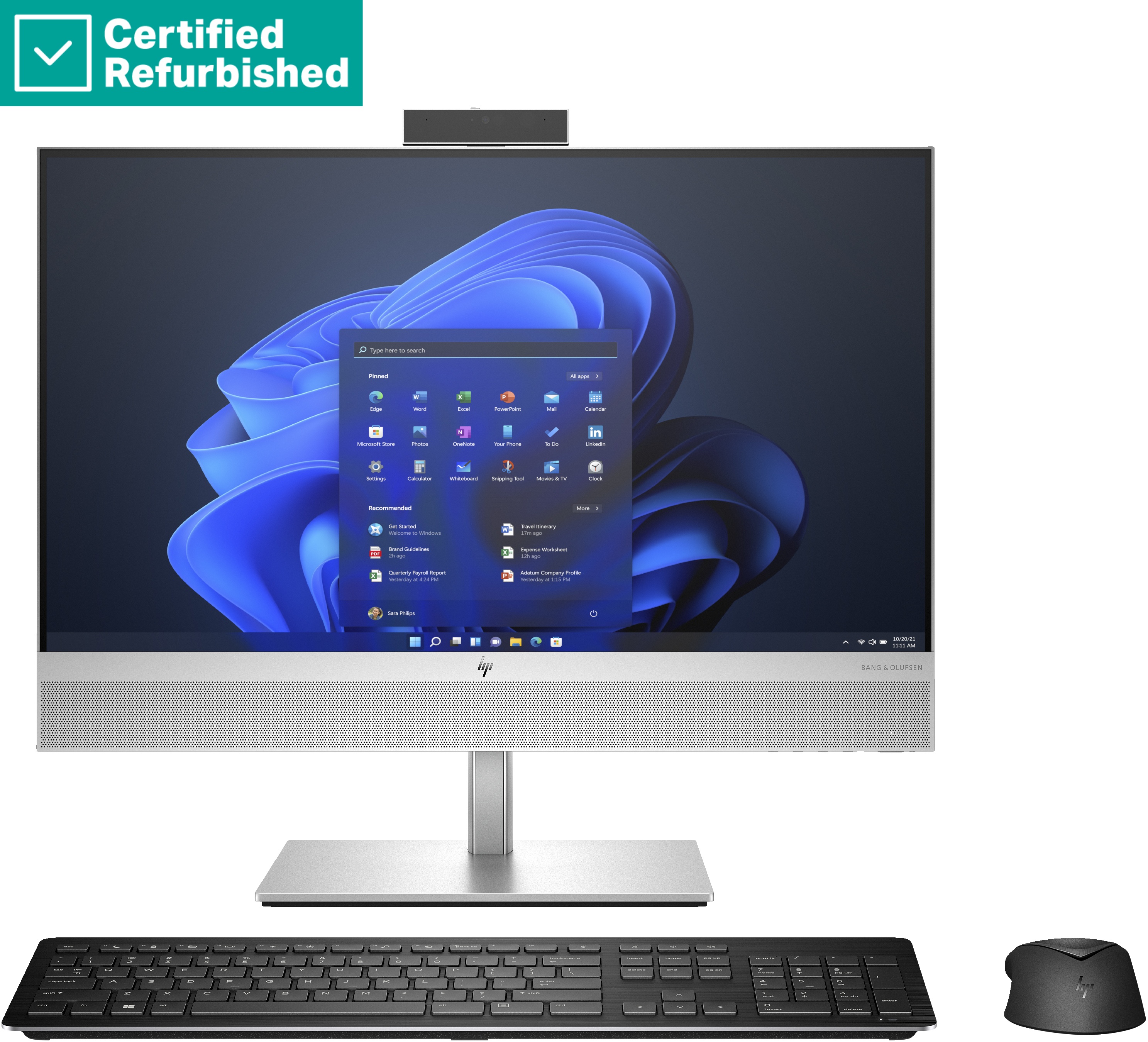 RENEW SILVER HP Elite 840 G9 AIO All-in-One 24 - i5-13600, 8GB, 256GB SSD, 23.8 FHD Non-Touch AG, Height Adjustable, Win 11 Pro, 1 years