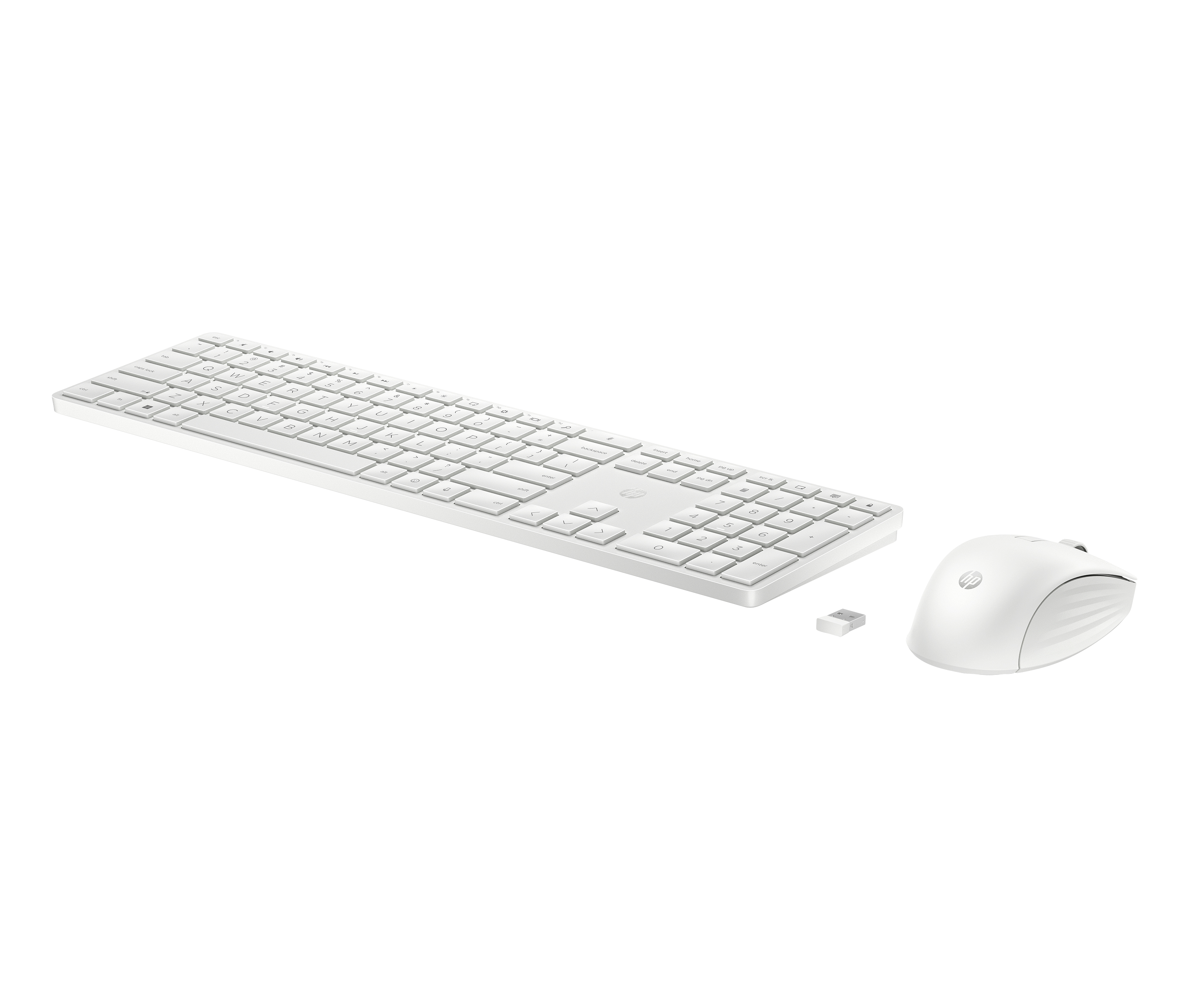 HP 655 Wireless Mouse Keyboard Combo, spill resistant - White - US ENG