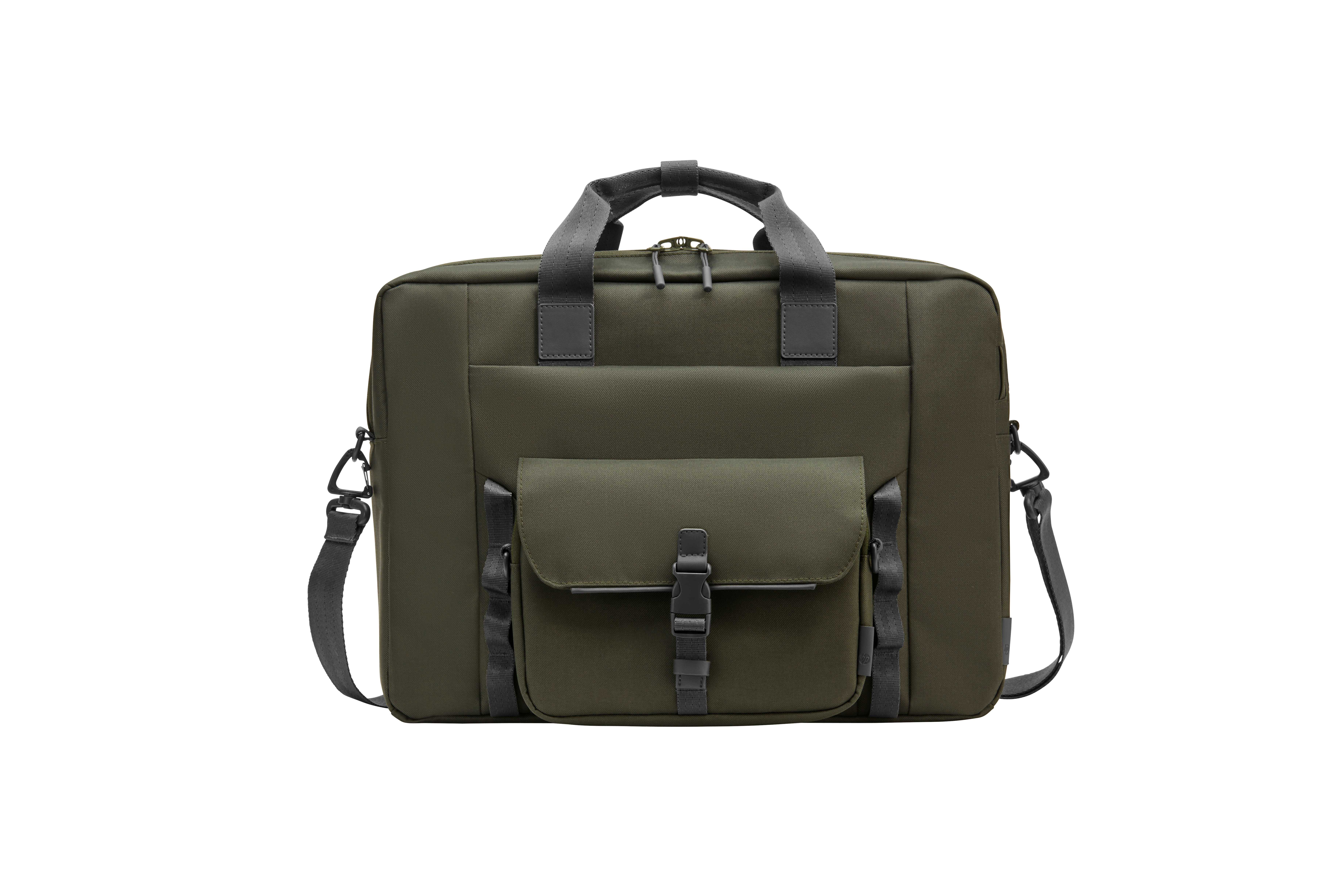 HP Modular 15.6 Top Load, 3-in-One (RFID Pouch, Top Load, Sleeve), Water Resistant, Cable Pass-through, 22 Liter Capacity - Dark Olive Green