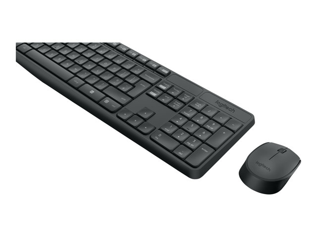 Logitech - MK235 - Keyboard and Mouse Set - Wireless - Mouse included - Batteries included - US - Black