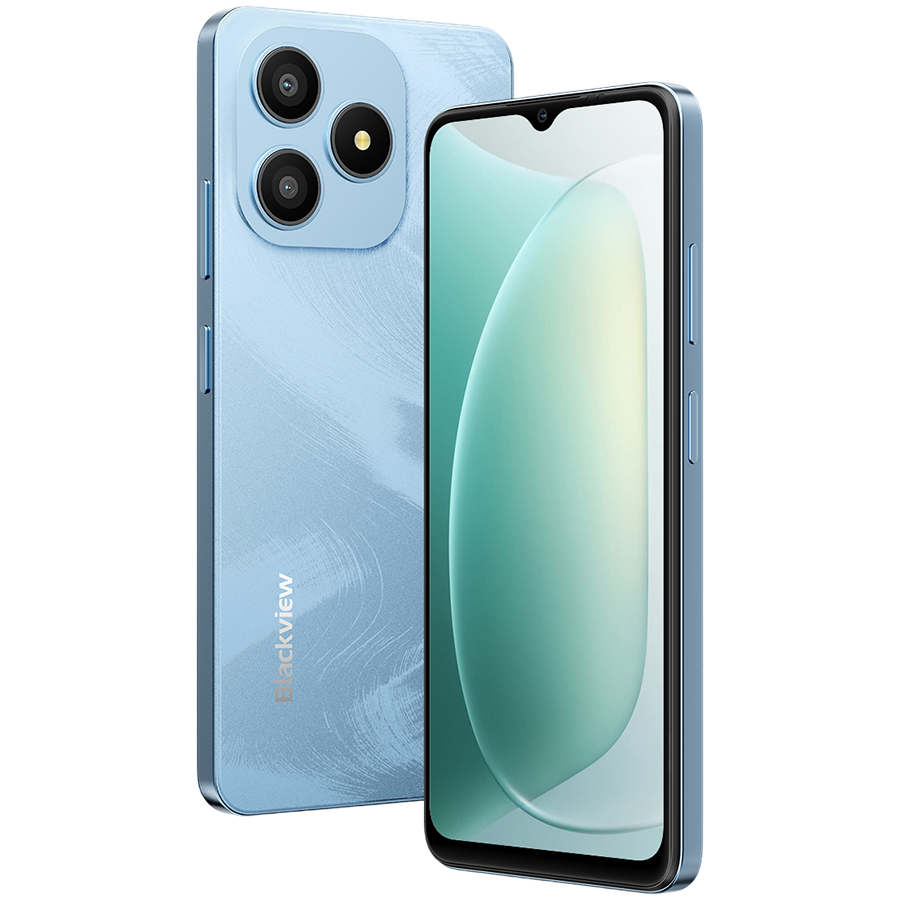 Blackview WAVE 9C 6.56" HD IPS 720x1612 60Hz 4+64GB SC9863A (T603) Octa Core 1.6GHz CAM 8MP/13MP Face recognition 5000mAh No Charger  Android 15 Ripple Blue