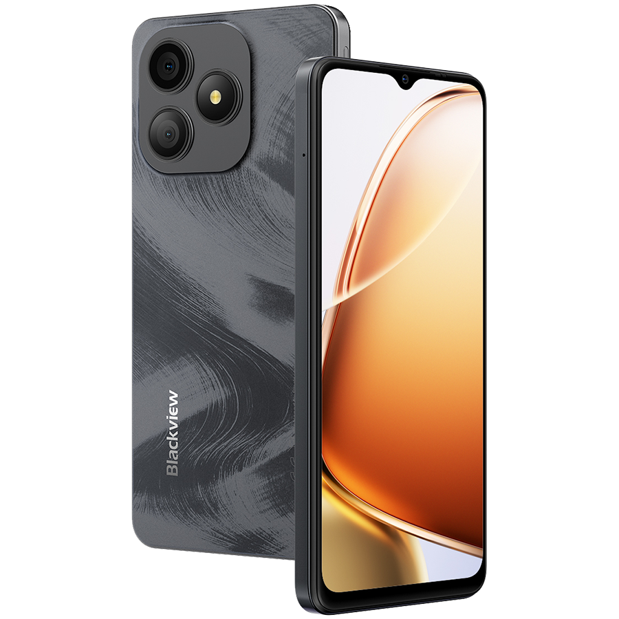 Blackview WAVE 9C 6.56" HD IPS 720x1612 60Hz 4+64GB SC9863A (T603) Octa Core 1.6GHz CAM 8MP/13MP Face recognition 5000mAh No Charger  Android 15 Shadow Black