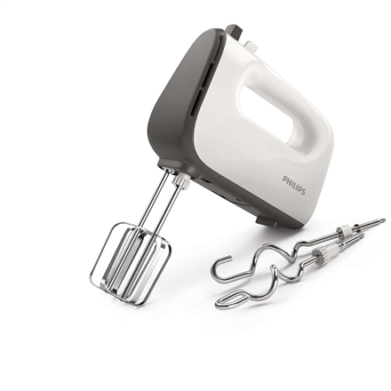 Philips - Mixer - HR3740/00 - Hand Mixer - 450 W - Number of speeds 5 - Turbo mode - White/Grey