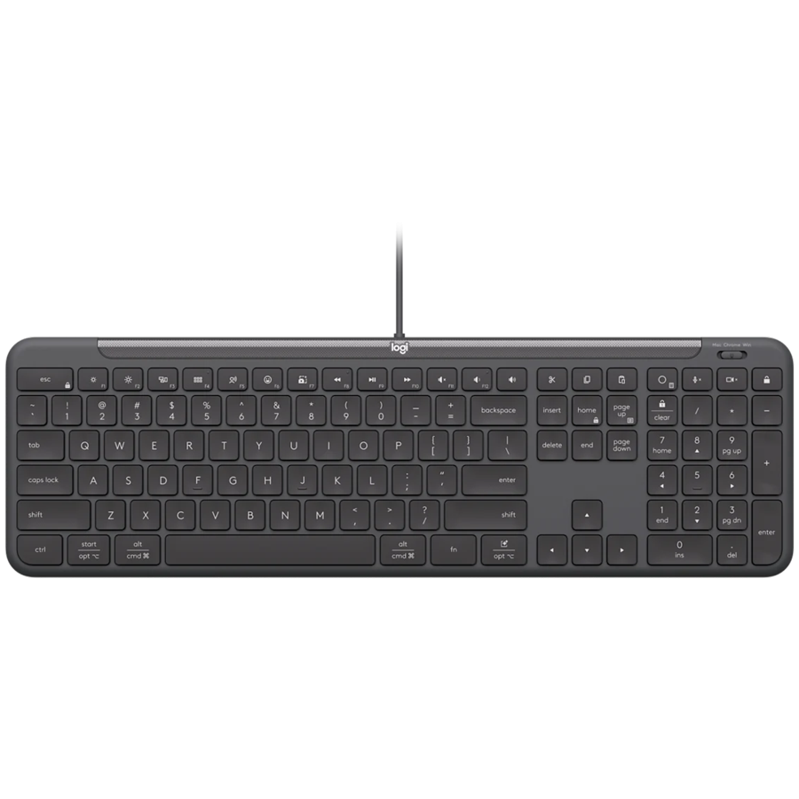 LOGITECH Signature Slim  K620 Wired Keyboard for Business - GRAPHITE - US INT'L - USB - N/A - INTNL-973 - USB-C