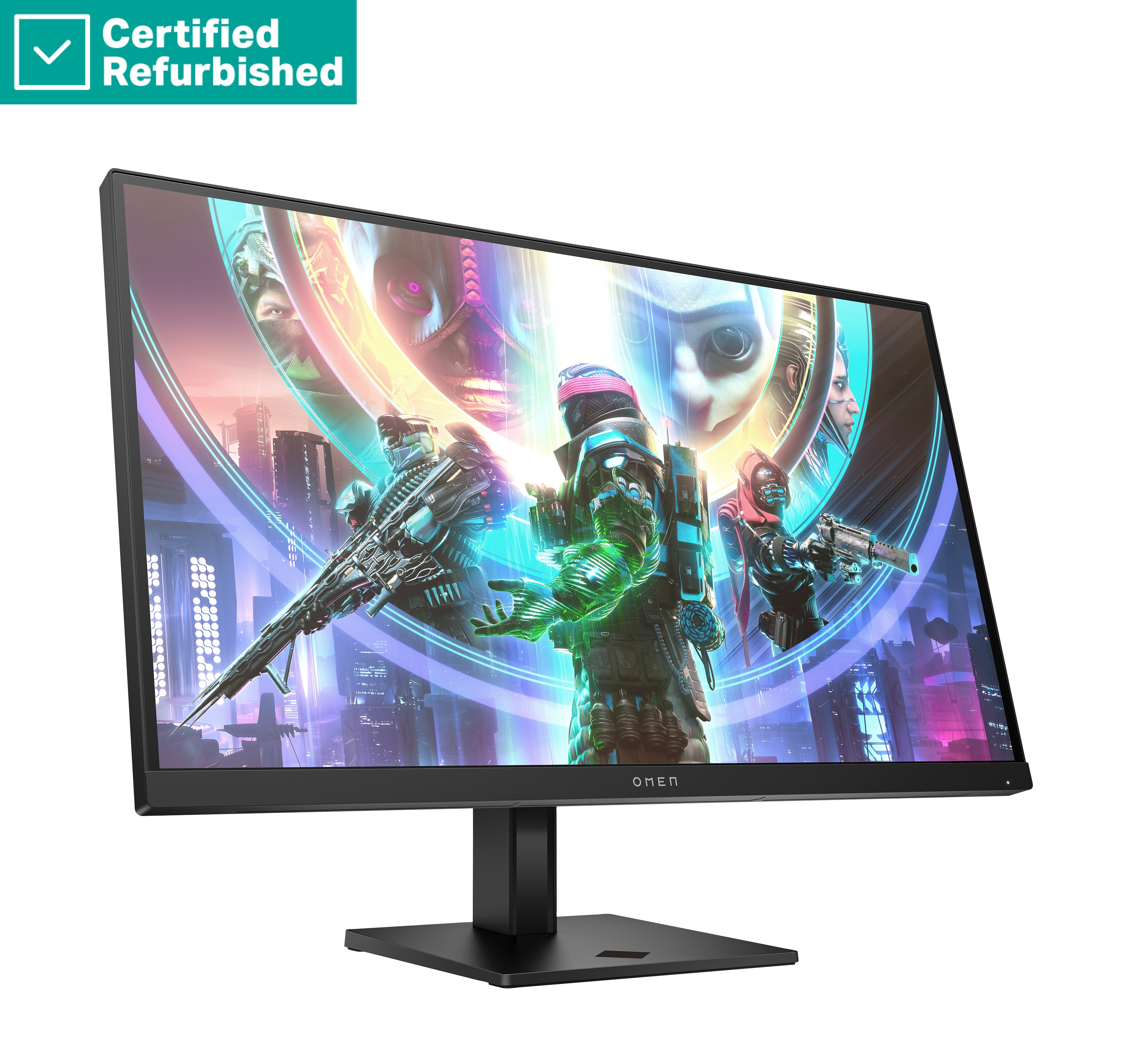 RENEW SILVER OMEN by HP 27qs QHD Gaming Monitor - 27" 2560x1440 QHD 400-nit 240Hz AG, IPS, 2x HDMI/DisplayPort, 2x USB-A, speakers, height adjustable/tilt/pivot, 1 years