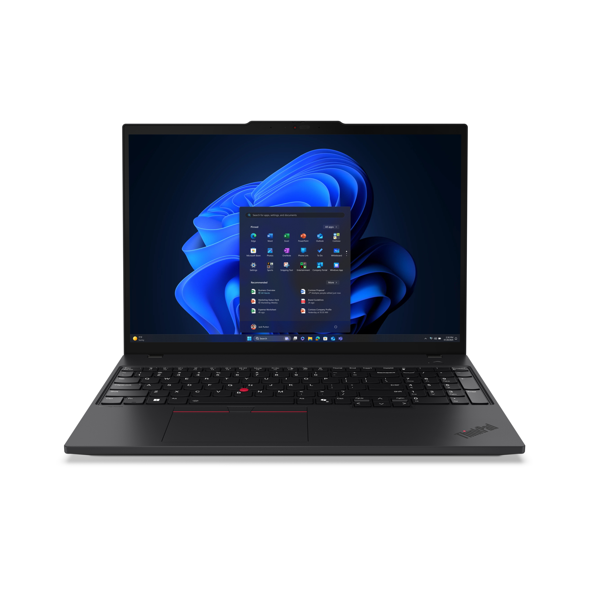 Lenovo ThinkPad T16 Gen 4 Core™ Ultra 7 255U 512GB SSD 16GB 16" WUXGA (1920x1200) IPS WIN11 Pro ECLIPSE BLACK Backlit keyboard FP Reader. 1 Year Warranty