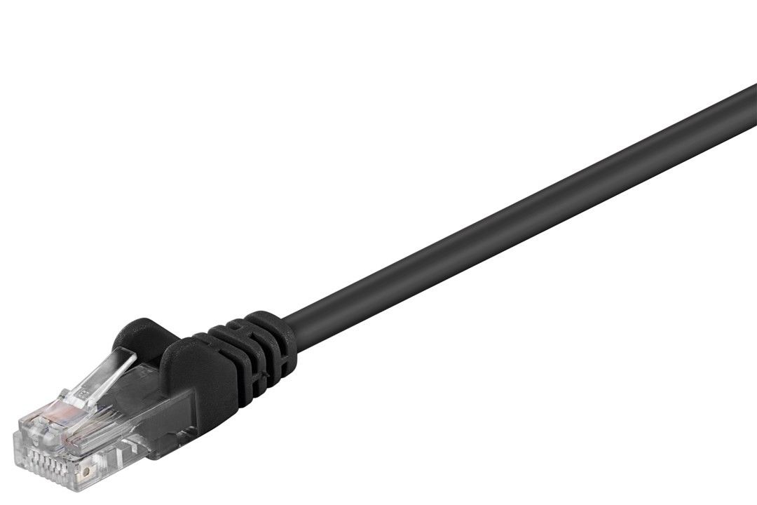Goobay - CAT 5e patch cable, U/UTP - 68647 - Black