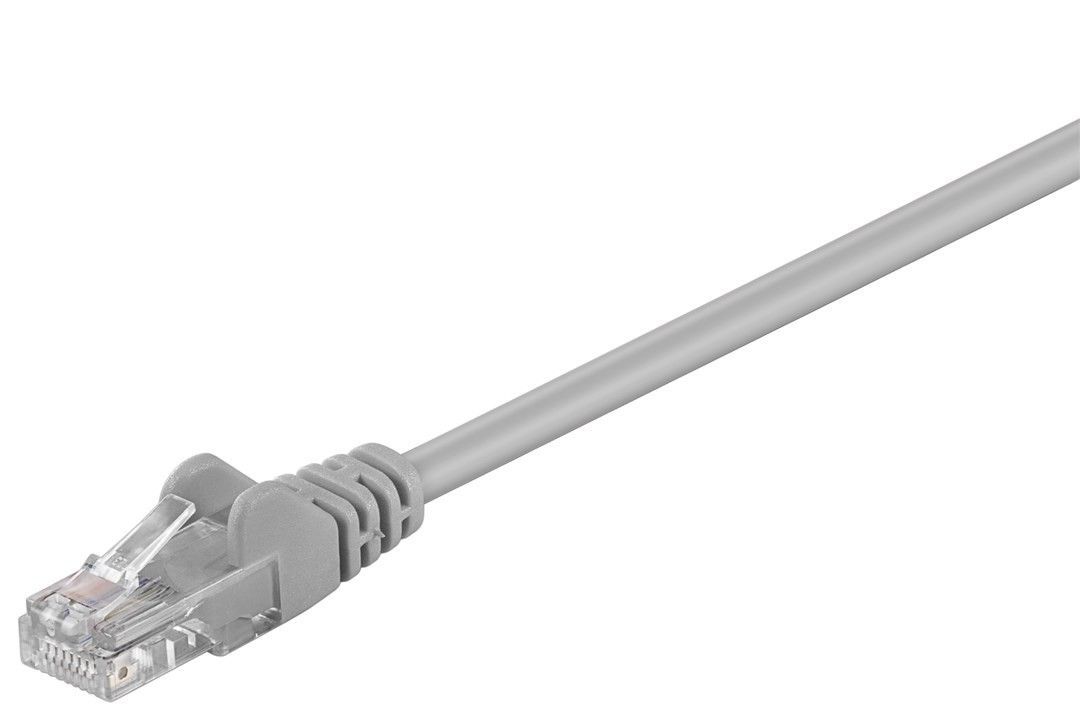 Goobay - CAT 5e patch cable, U/UTP - 68387 - Grey RJ45 male (8P8C) - RJ45 male (8P8C)