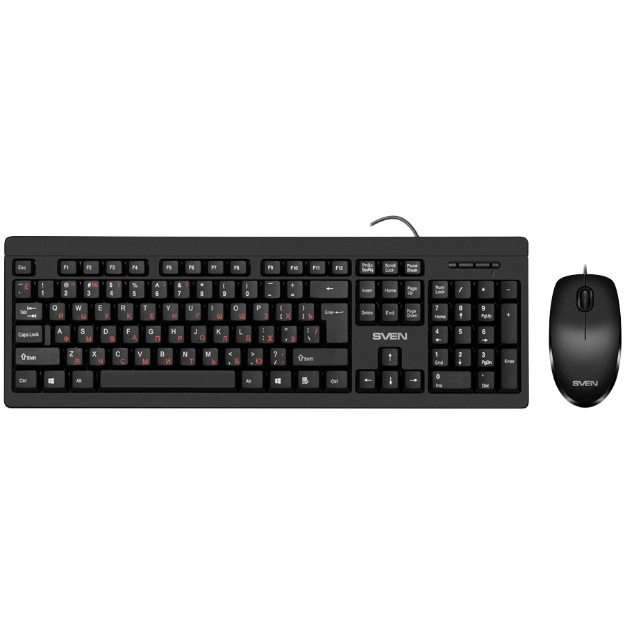 Combo Keyboard+mouse KB-S320C black (104 keys, 1000DPI, 2+1 bt.)