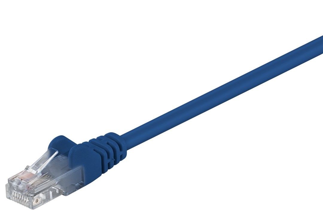 Goobay - CAT 5e patch cable, U/UTP - 68345 - Blue RJ45 male (8P8C) - RJ45 male (8P8C)