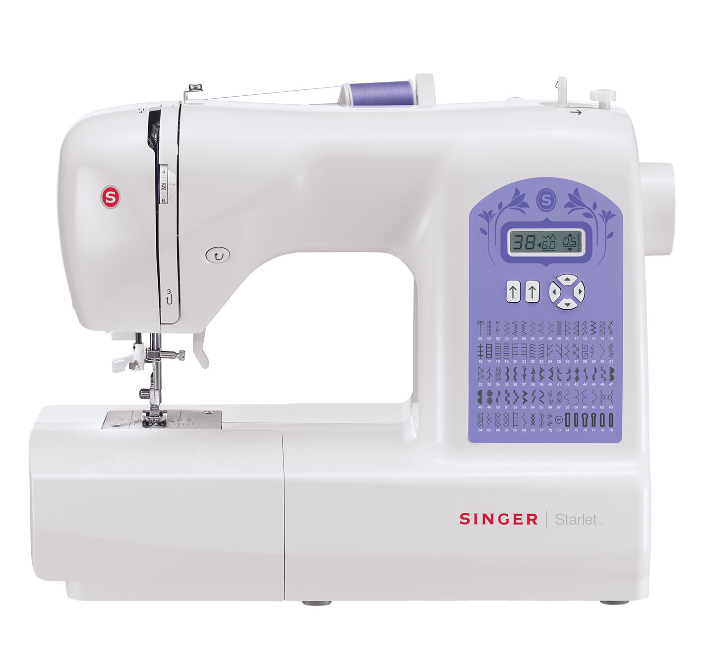 Singer - Sewing Machine - Starlet 6680 - Number of stitches 80 - Number of buttonholes 6 - White