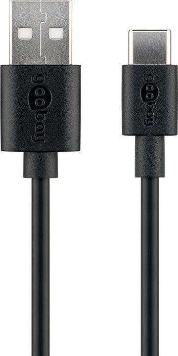 Goobay 59122 USB 2.0 cable (USB-C™ to USB A), black - Goobay - USB-C to USB-A