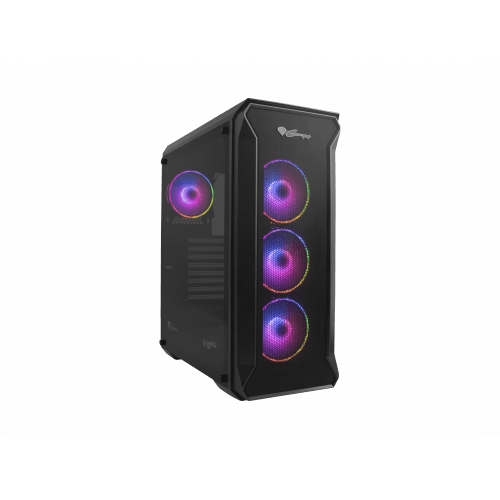 GENESIS IRID 505 ARGB Pc case, Midi tower, 2xUSB 3.0, 2xUSB 2.0, 2x Jack, Black - Genesis