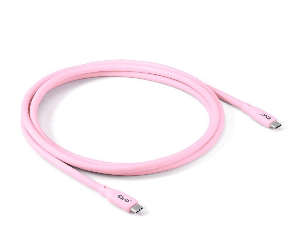 CABLE USB-C TO USB-C 2M/M/M PINK CAC-3002 CLUB3D