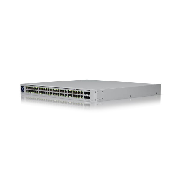 Ubiquiti - UniFi Switch - USW-PRO-48-POE - Managed L3 - Rackmountable - Gigabit Ethernet (copper) ports quantity 48 - SFP+ ports quantity 4 - Power supply type Internal